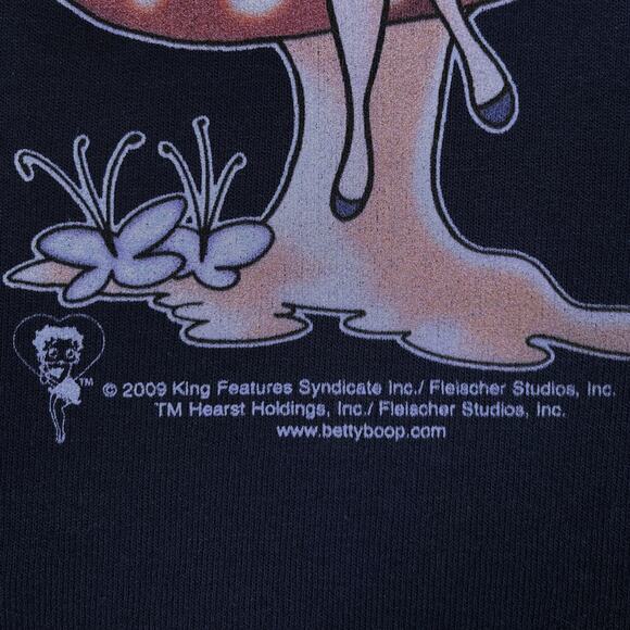 Y2K Betty Boop Fairy Crewneck Pullover Sweatshirt Blue Vintage Grunge Top 2009 - Picture 6 of 13